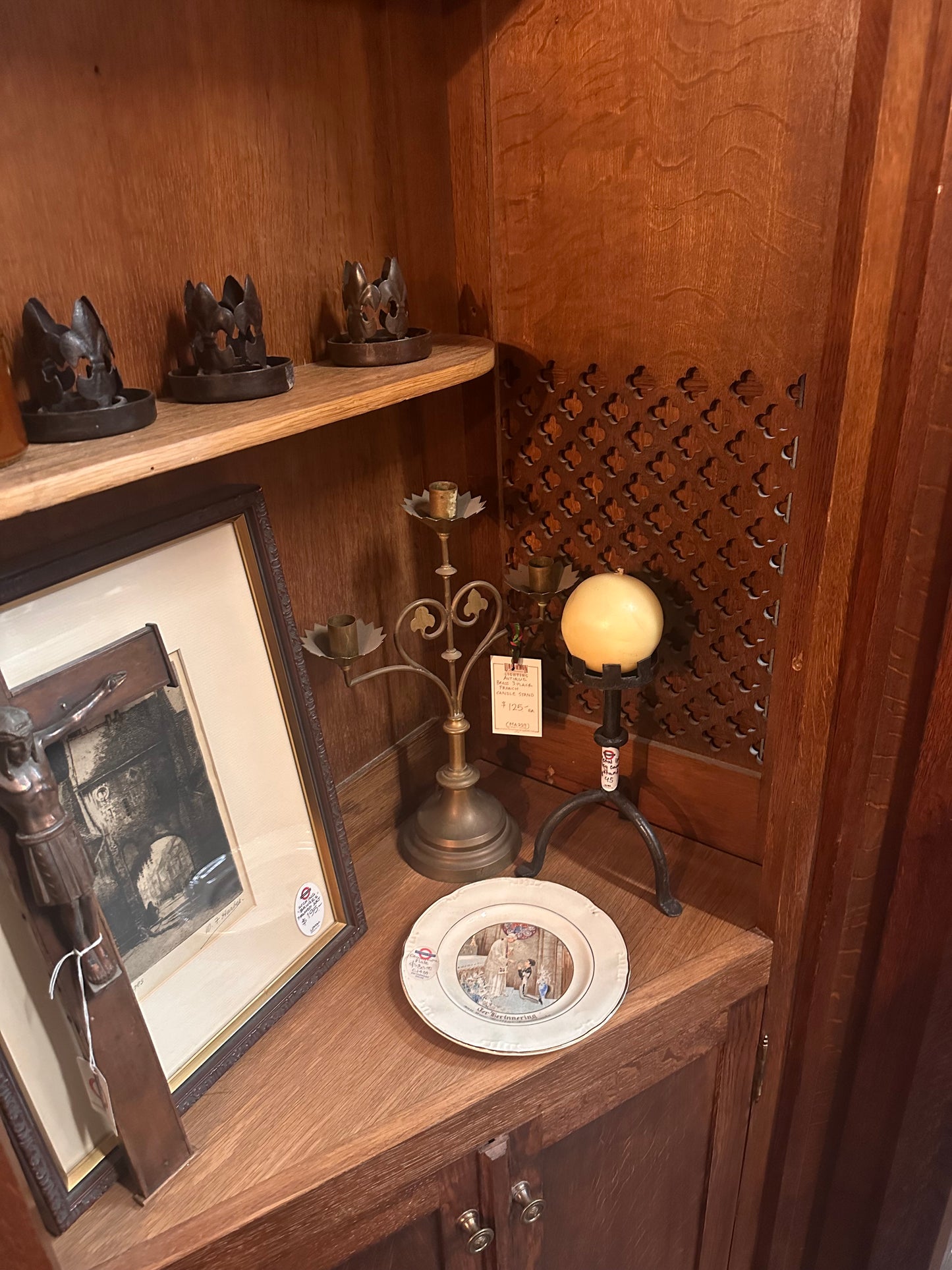 Gothic Confessional Bar Back/Wine Rack