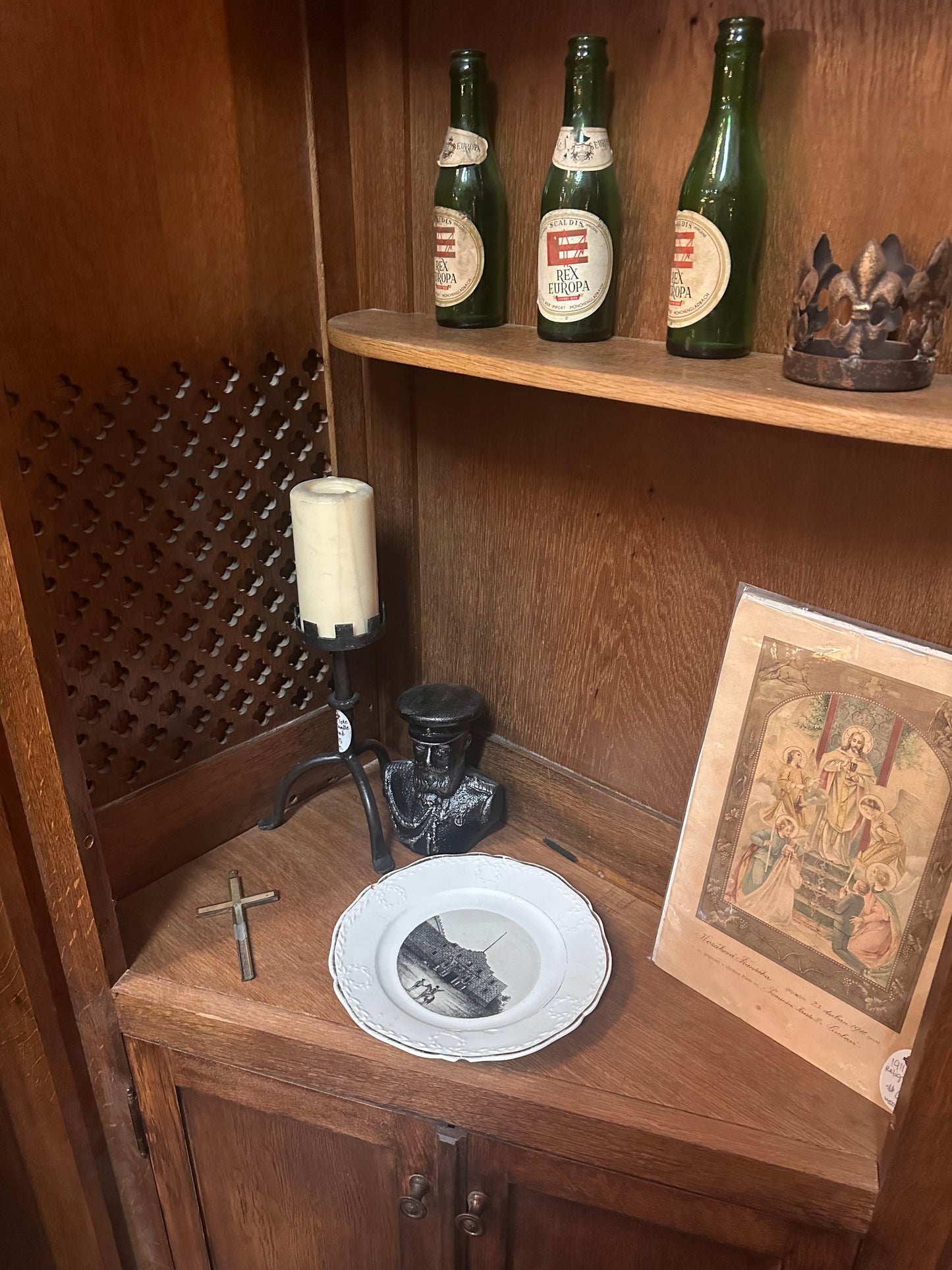 Gothic Confessional Bar Back/Wine Rack