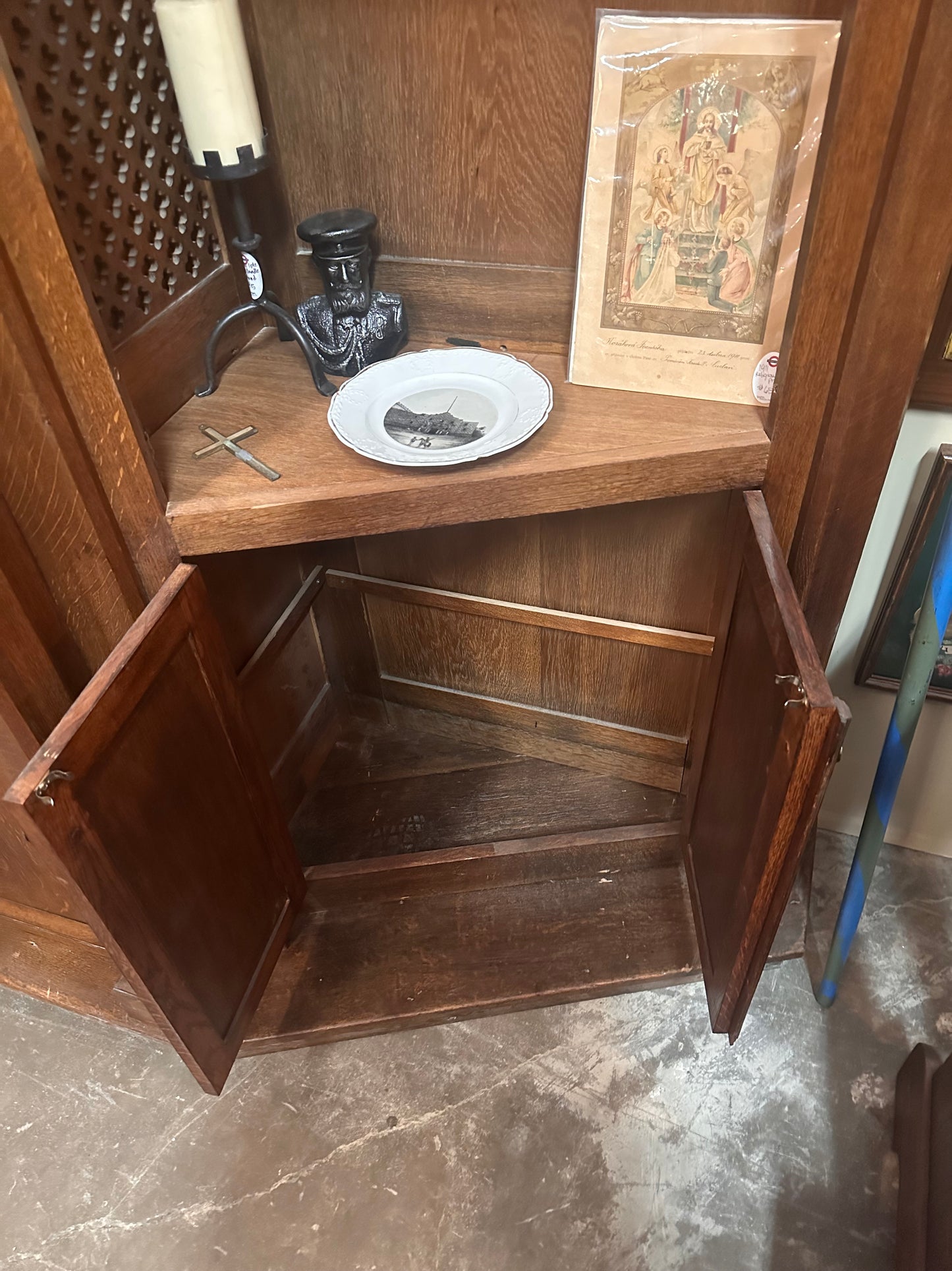 Gothic Confessional Bar Back/Wine Rack