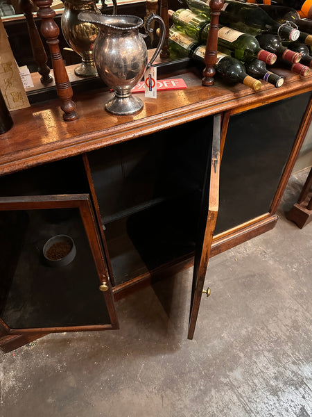 English Apothecary Cabinet with Glass Doors