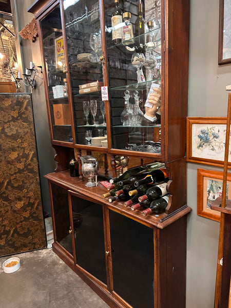 English Apothecary Cabinet with Glass Doors